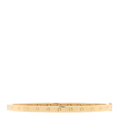 Roberto Coin 18K Yellow Gold Symphony Pois Moi Oval Bangle Bracelet 2 of 3