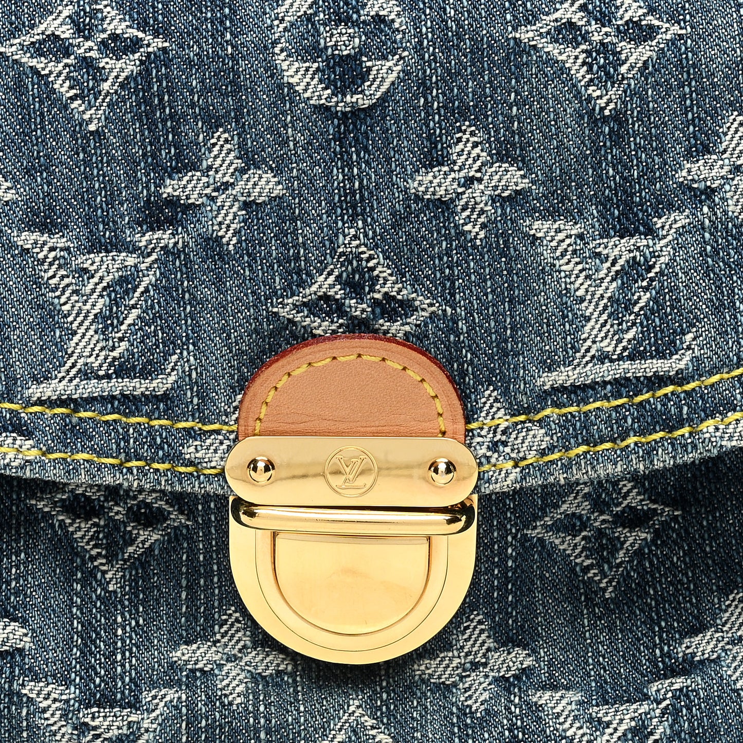 Monogram Denim Mini Pleaty Blue