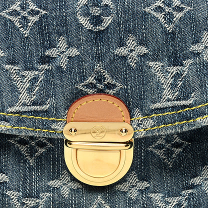 Louis Vuitton Monogram Denim Mini Pleaty Blue 7 of 9