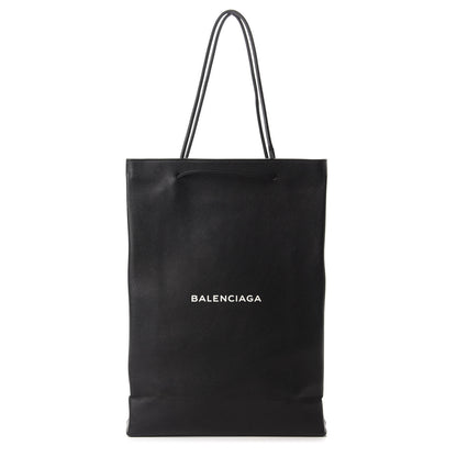 Balenciaga Calfskin Medium Logo North South Shopping Tote Black 1 of 10