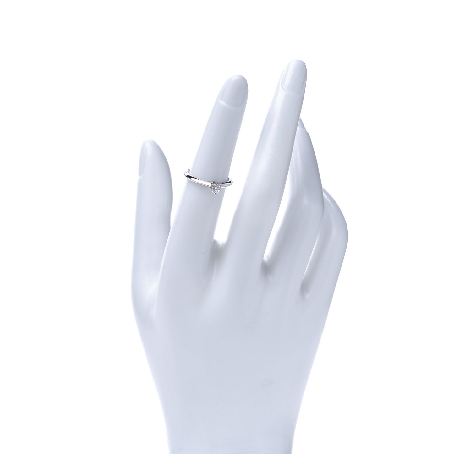 Platinum Diamond .20ct Solitaire Engagement Ring 50 5.25