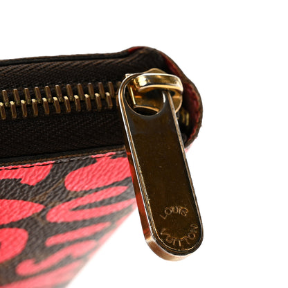 Louis Vuitton Monogram Graffiti Zippy Wallet Fuchsia 9 of 10