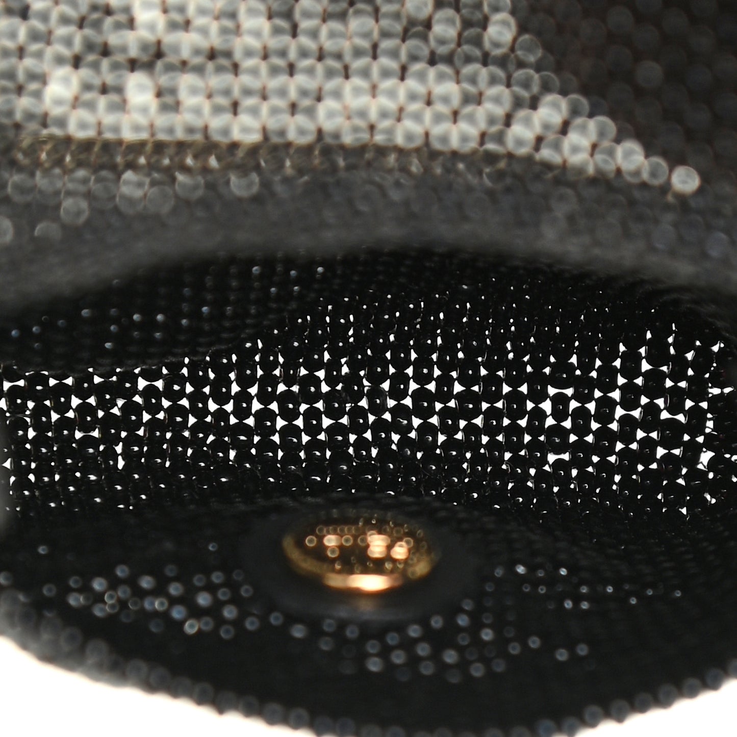 Glass Vitello King Beaded Mini Pico Baguette Charm Black