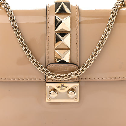 Valentino Garavani Patent Small Glam Lock Rockstud Flap Alpaca 7 of 9