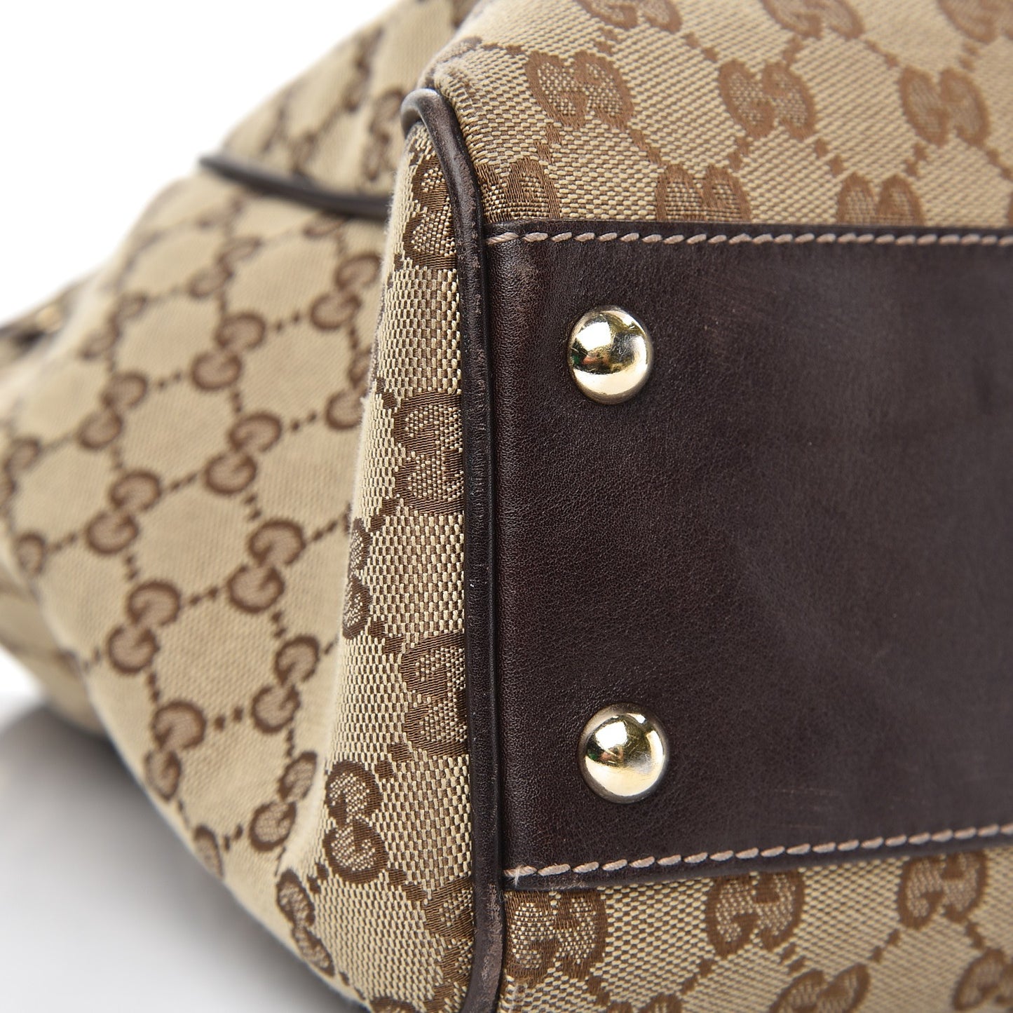 Monogram Peggy Braided Tote Dark Brown