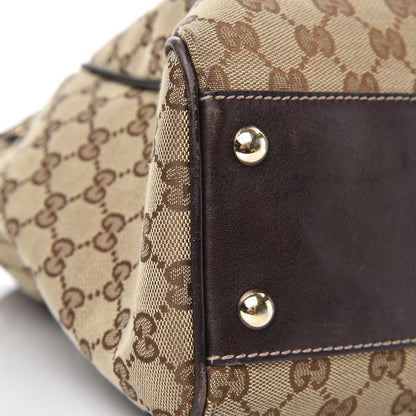 Gucci Monogram Peggy Braided Tote Dark Brown 8 of 12