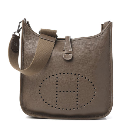 Hermes Taurillon Clemence Evelyne III PM Etoupe 1 of 10