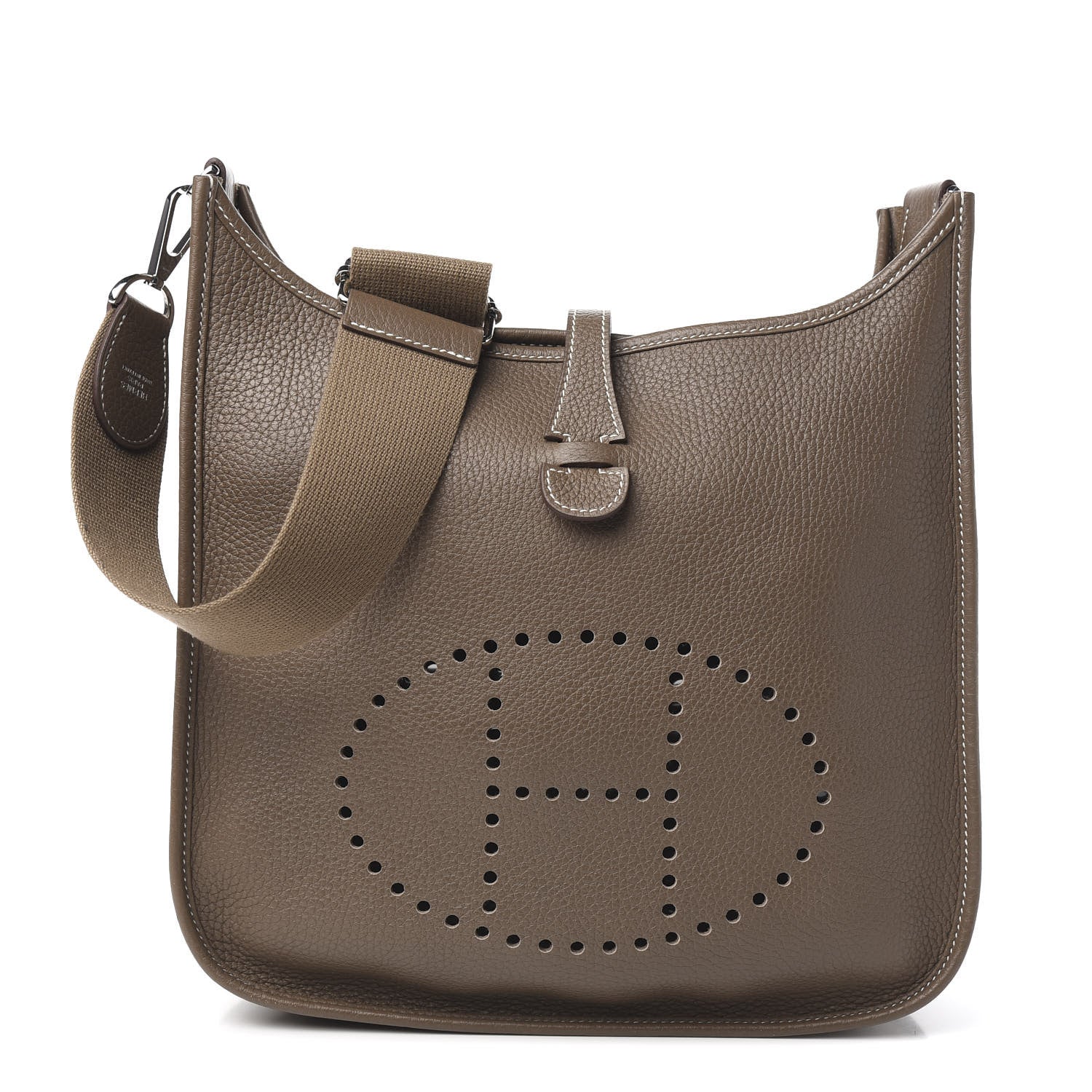 Hermes Taurillon Clemence Evelyne III PM Etoupe 1 of 10