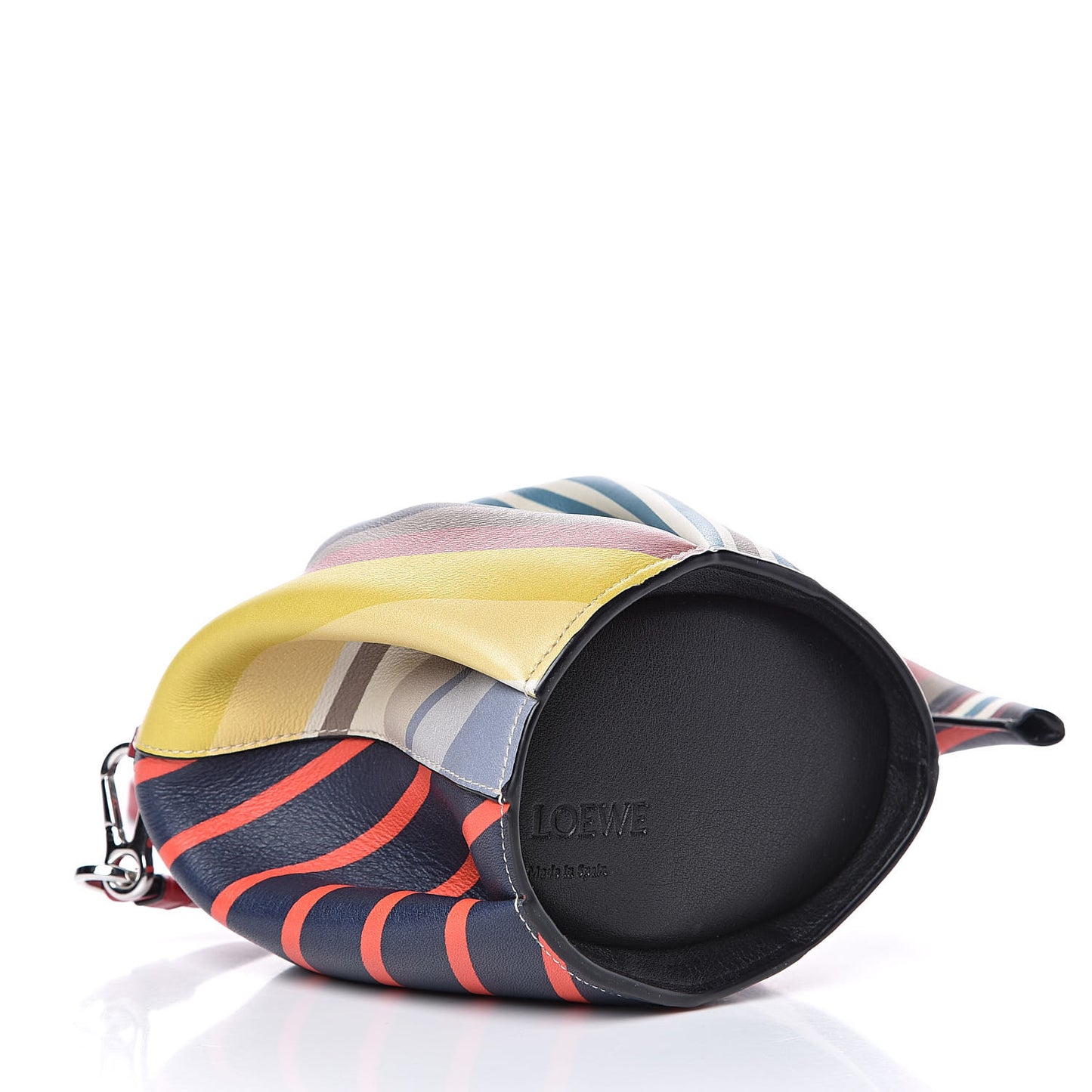 Calfskin Strip Mini Elephant Crossbody Bag Multicolor