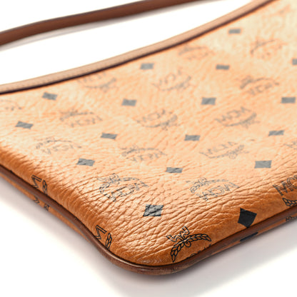 MCM Visetos Liz Shopper Tote Pouch Cognac 12 of 13
