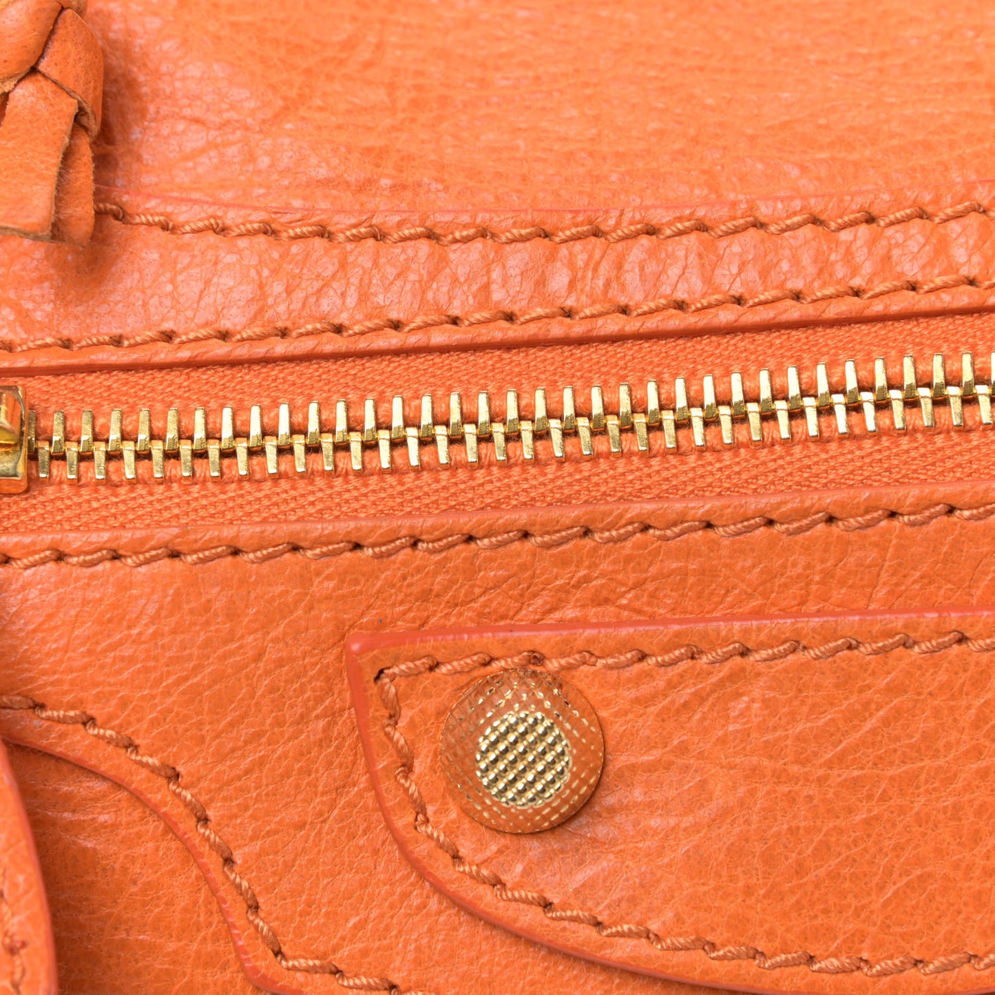 Agneau Giant 12 Gold Hardware City Tangerine