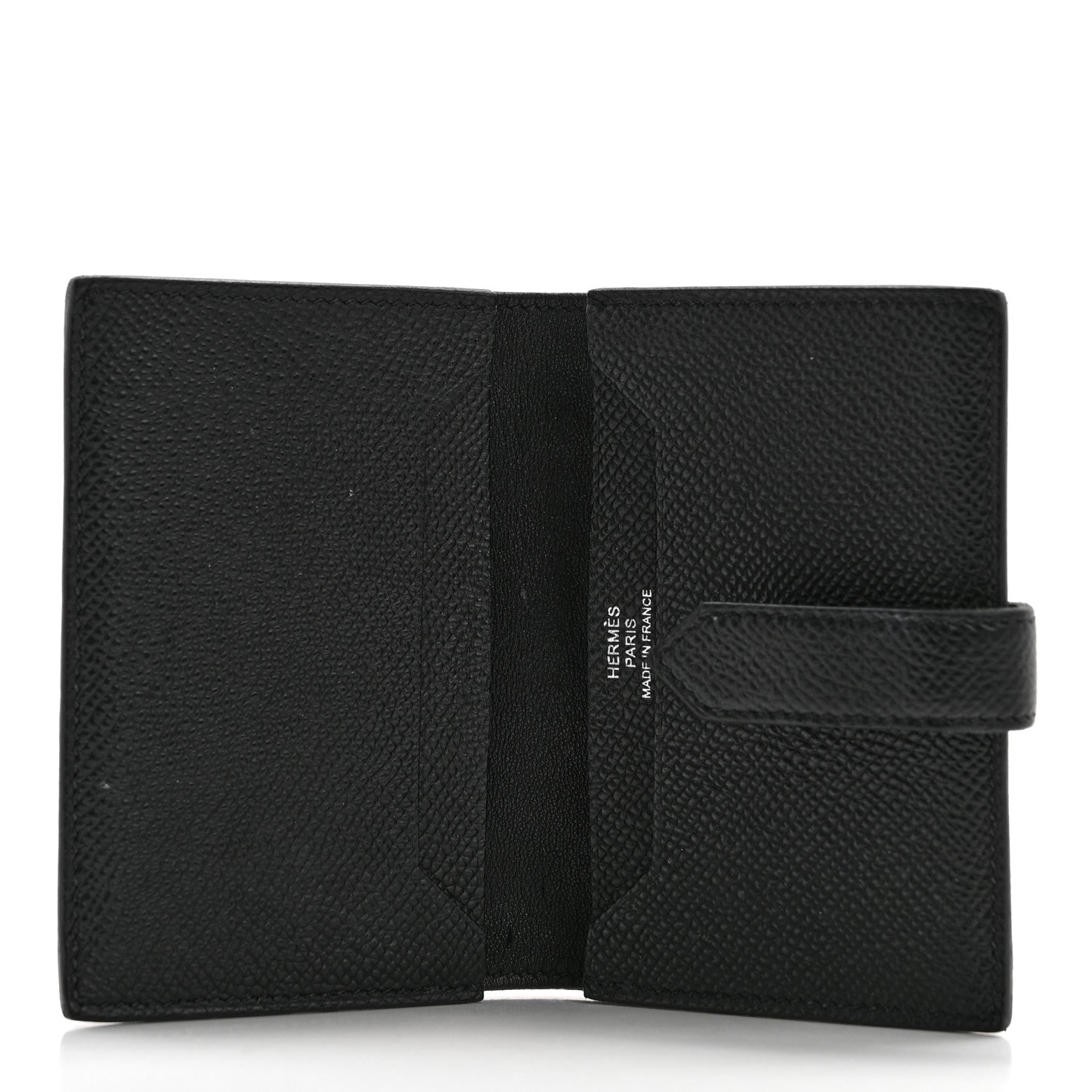 Hermes Epsom Monochrome Bearn Card Holder Wallet Black 5 of 11