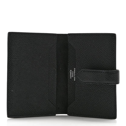 Hermes Epsom Monochrome Bearn Card Holder Wallet Black 5 of 11