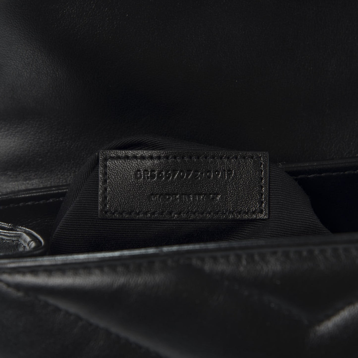 Calfskin Y Quilted Monogram Toy Loulou Crossbody Bag Black