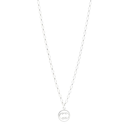 Gucci Sterling Silver Interlocking Circle GG Pendant Necklace 1 of 5
