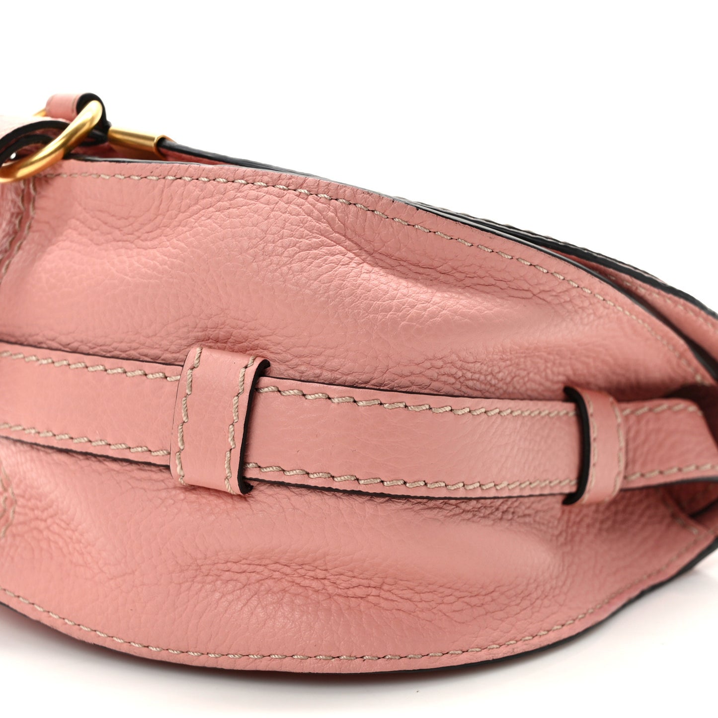 Calfskin Mini Marcie Round Crossbody Bag Rusty Pink