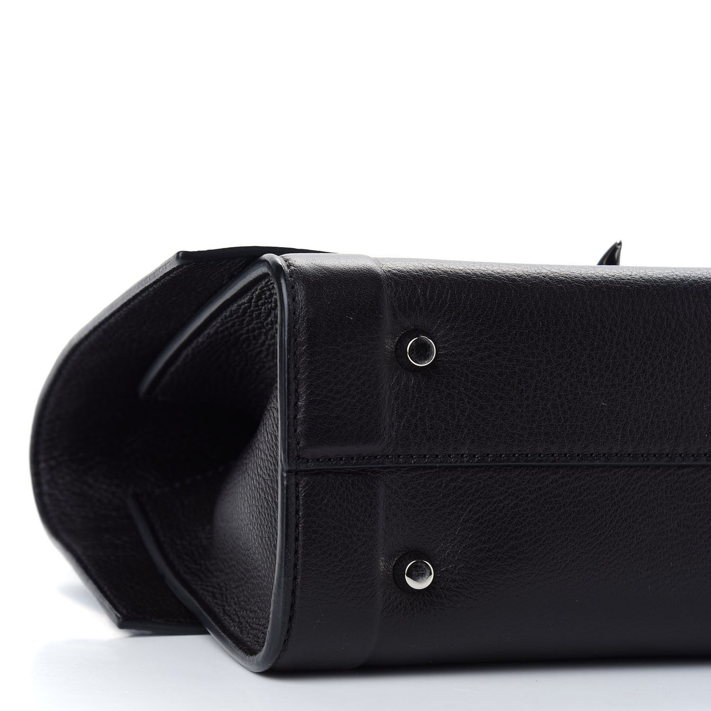 Grained Calfskin Mini Shark Lock Satchel Black
