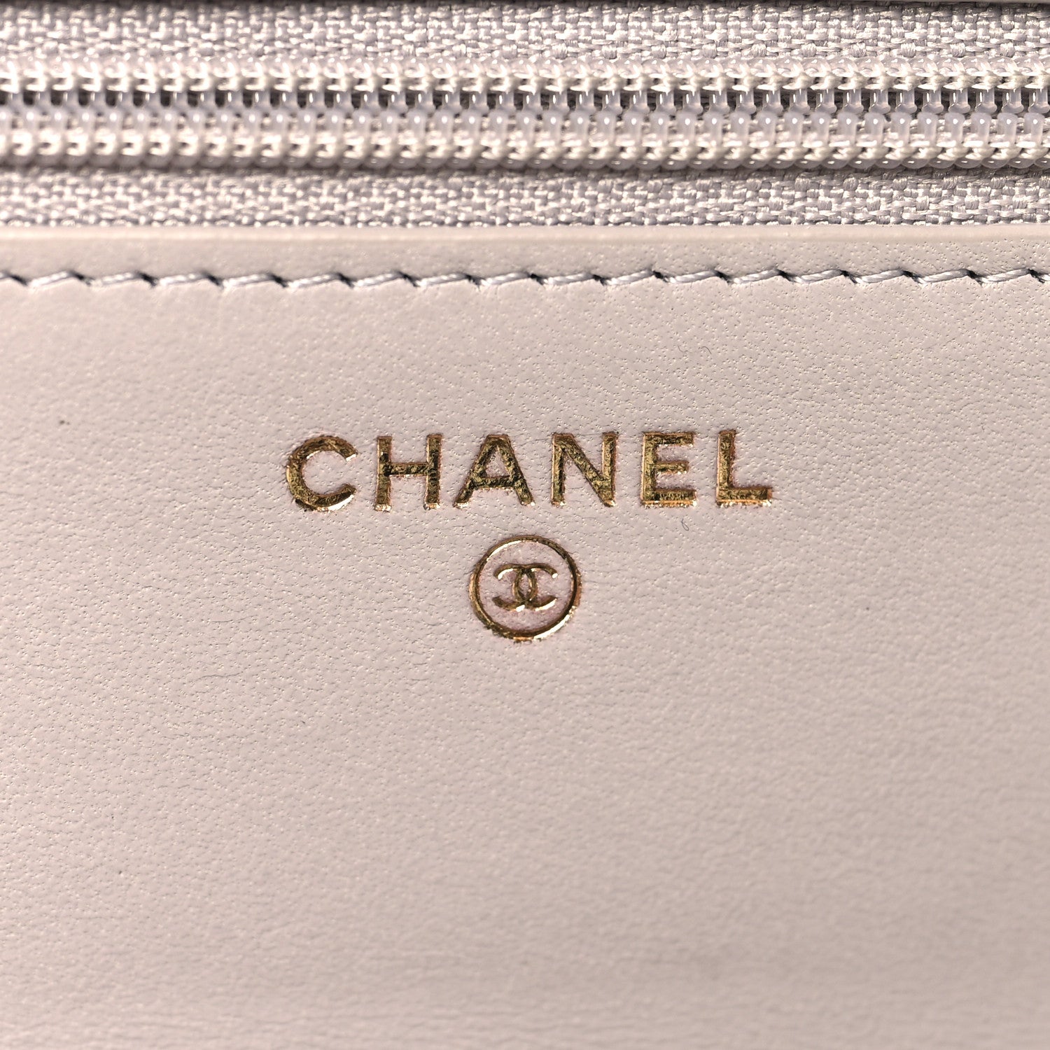 Chanel Lambskin Quilted Trendy CC Wallet On Chain WOC Grey 6 of 13