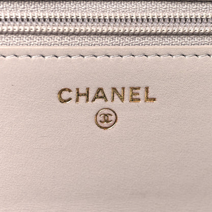 Chanel Lambskin Quilted Trendy CC Wallet On Chain WOC Grey 6 of 13