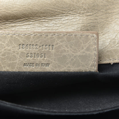Balenciaga Agneau Giant 21 Gold Hardware Envelope Clutch Gris Glace 7 of 8