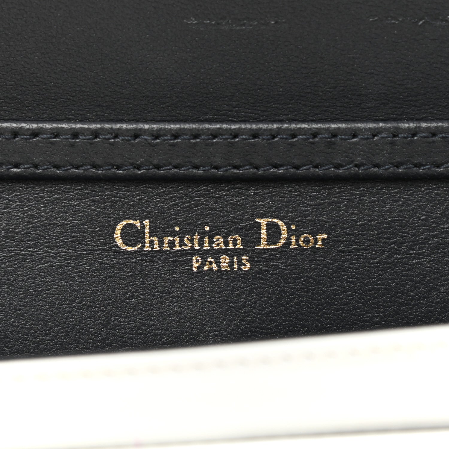 Christian Dior Patent Micro-Cannage Diorama Wallet on Chain Pouch White 6 of 15