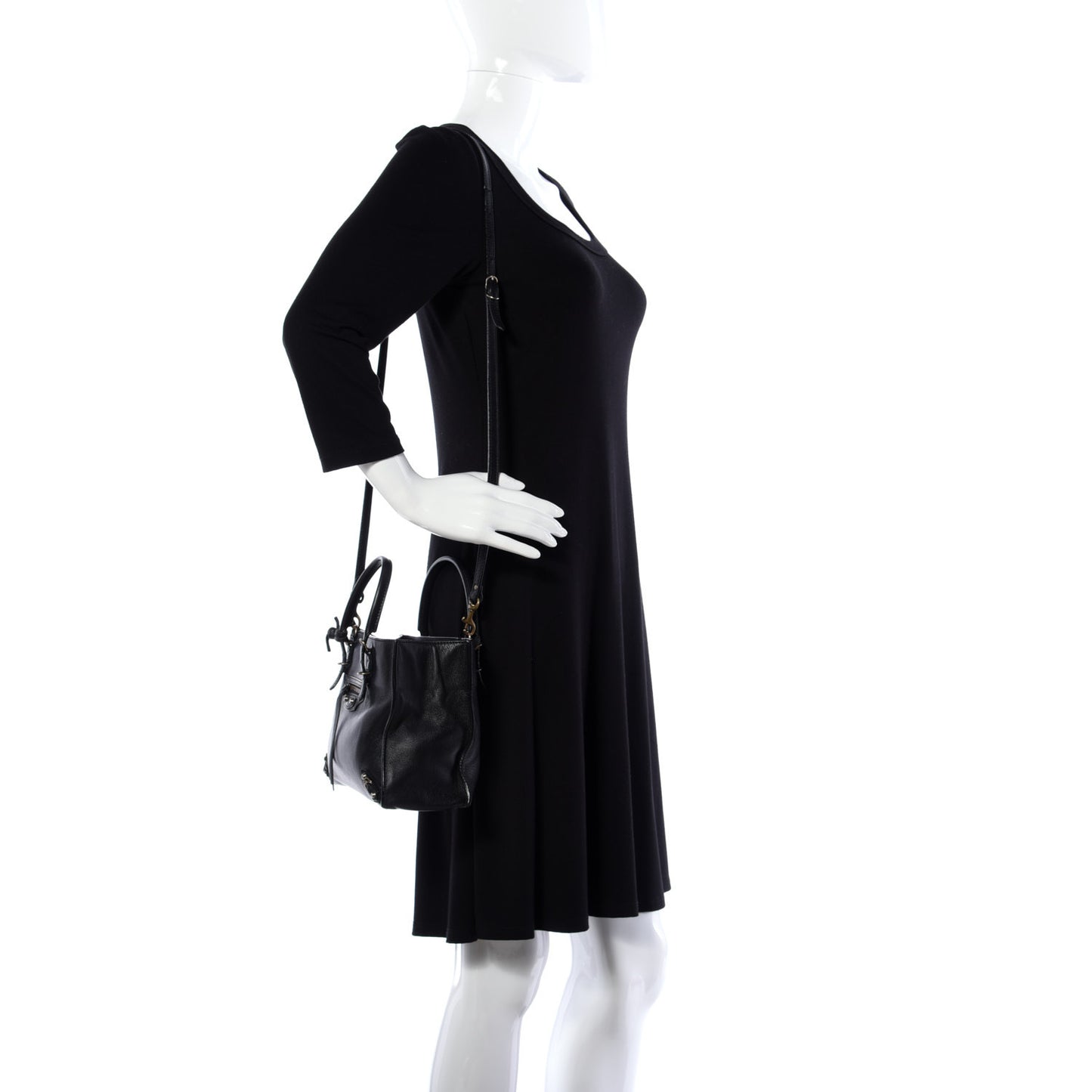 Calfskin Papier Mini A4 Tote Black