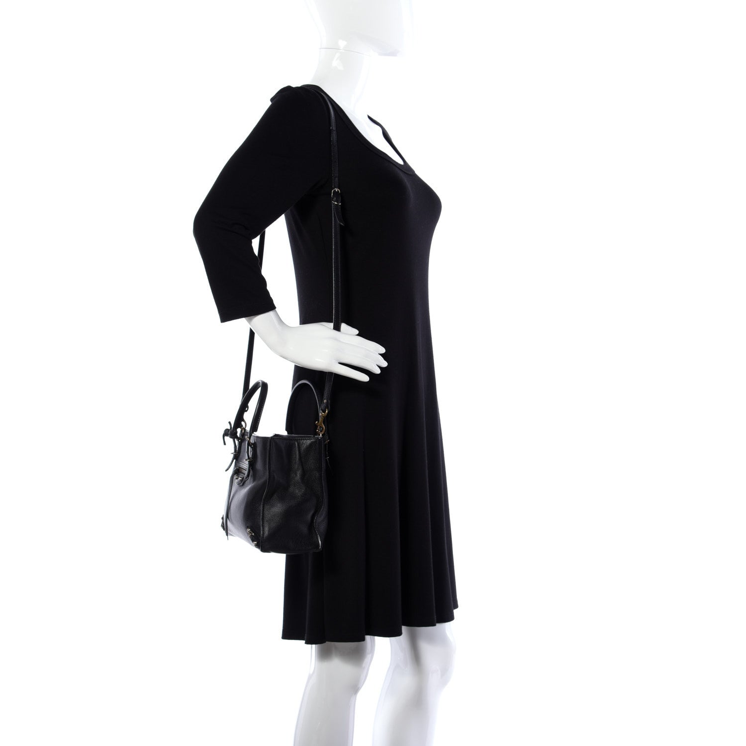 Balenciaga Calfskin Papier Mini A4 Tote Black 3 of 17