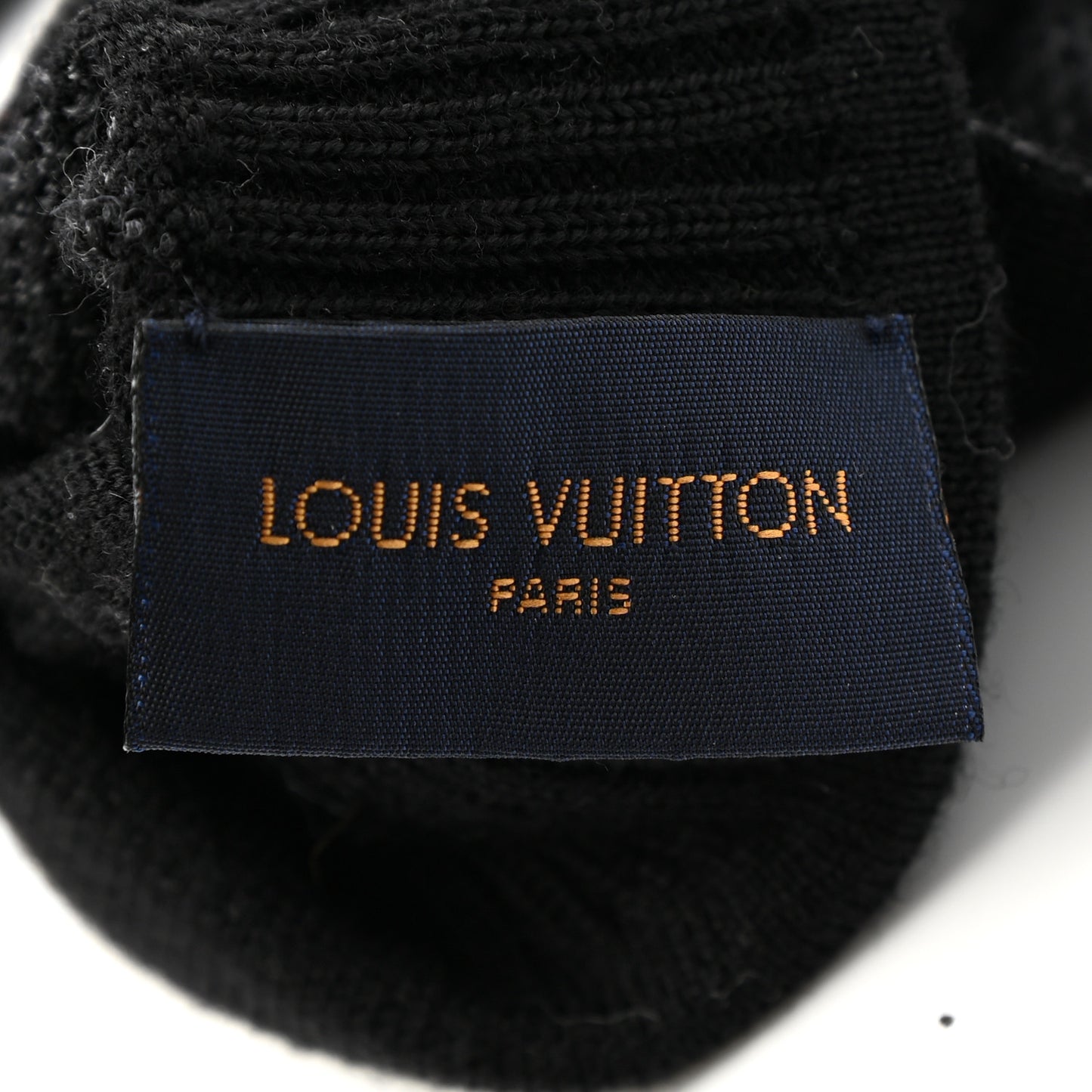 Wool Petit Damier Gloves Black