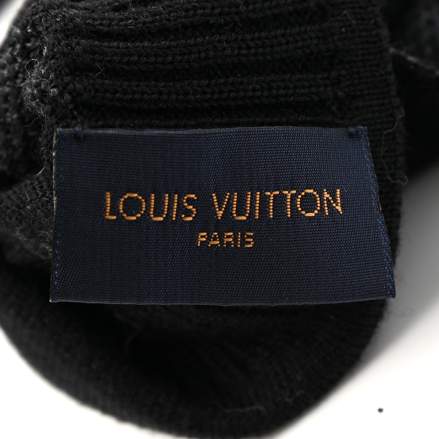 Louis Vuitton Wool Petit Damier Gloves Black 3 of 4