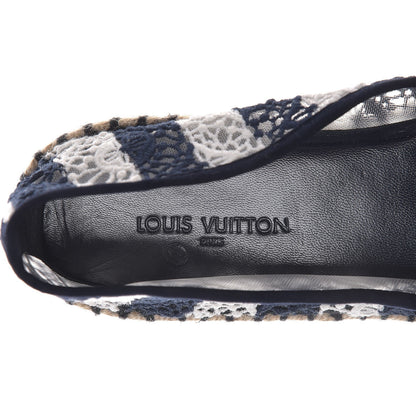 Louis Vuitton Crochet Lace Stripe Espadrille Flats 40 Navy 9 of 9