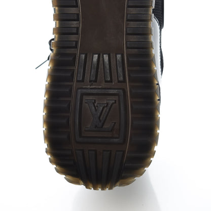 Louis Vuitton Suede Monogram Run Away Sneakers 37.5 Black 7 of 8
