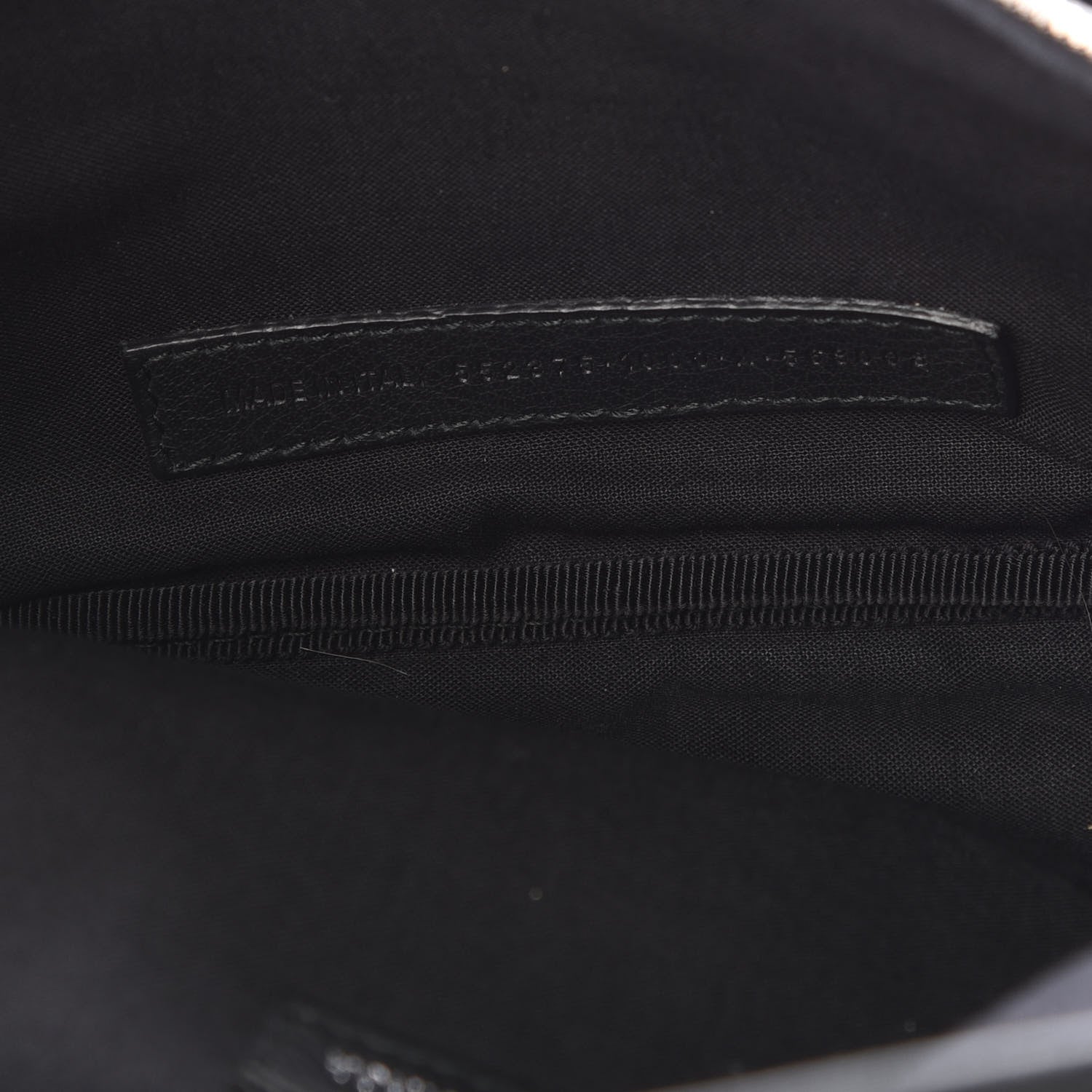 Balenciaga Smooth Calfskin Logo Large Everyday Beltpack Black White 8 of 9