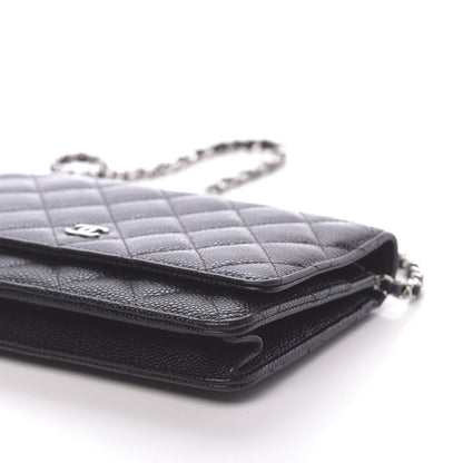 Chanel Caviar Quilted Wallet On Chain WOC Black 10 of 12
