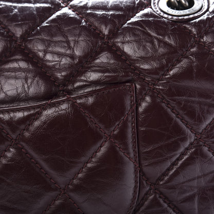 Chanel Aged Calfskin Jumbo New Portobello Flap Burgundy 15 of 16