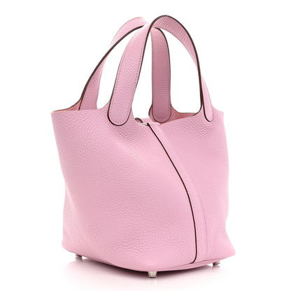 Hermes Taurillon Clemence Picotin Lock 18 PM Mauve Sylvestre 3 of 11