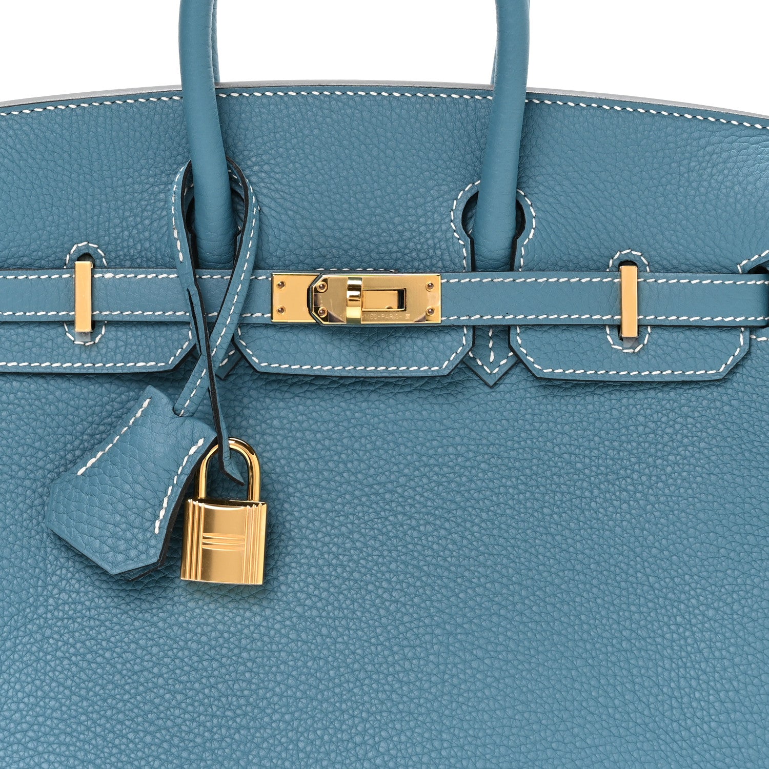 Hermes Togo Birkin 25 New Blue Jean 8 of 11
