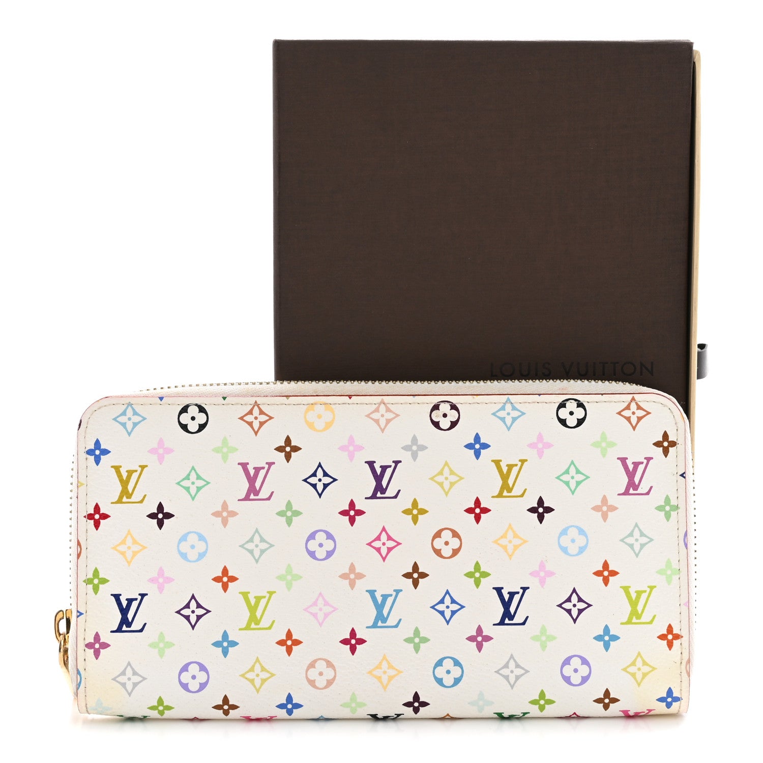 Louis Vuitton Monogram Multicolor Zippy Wallet White Litchi 10 of 10
