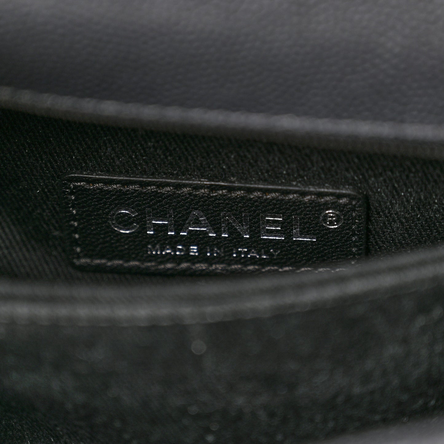 Caviar Chevron Quilted Mini Coco Handle Flap Dark Grey