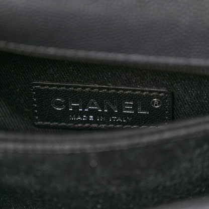 Chanel Caviar Chevron Quilted Mini Coco Handle Flap Dark Grey 5 of 11