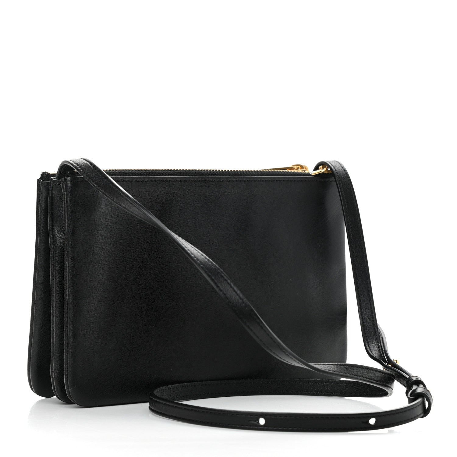 Celine Lambskin Small Trio Crossbody Bag Black 3 of 10