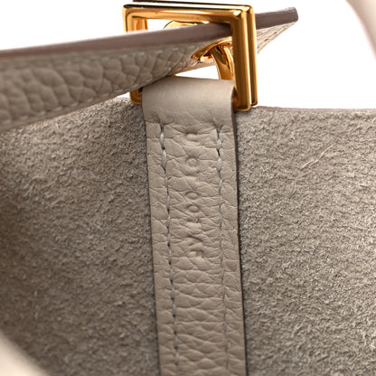 Hermes Taurillon Clemence Picotin Lock 18 PM Beton 7 of 10
