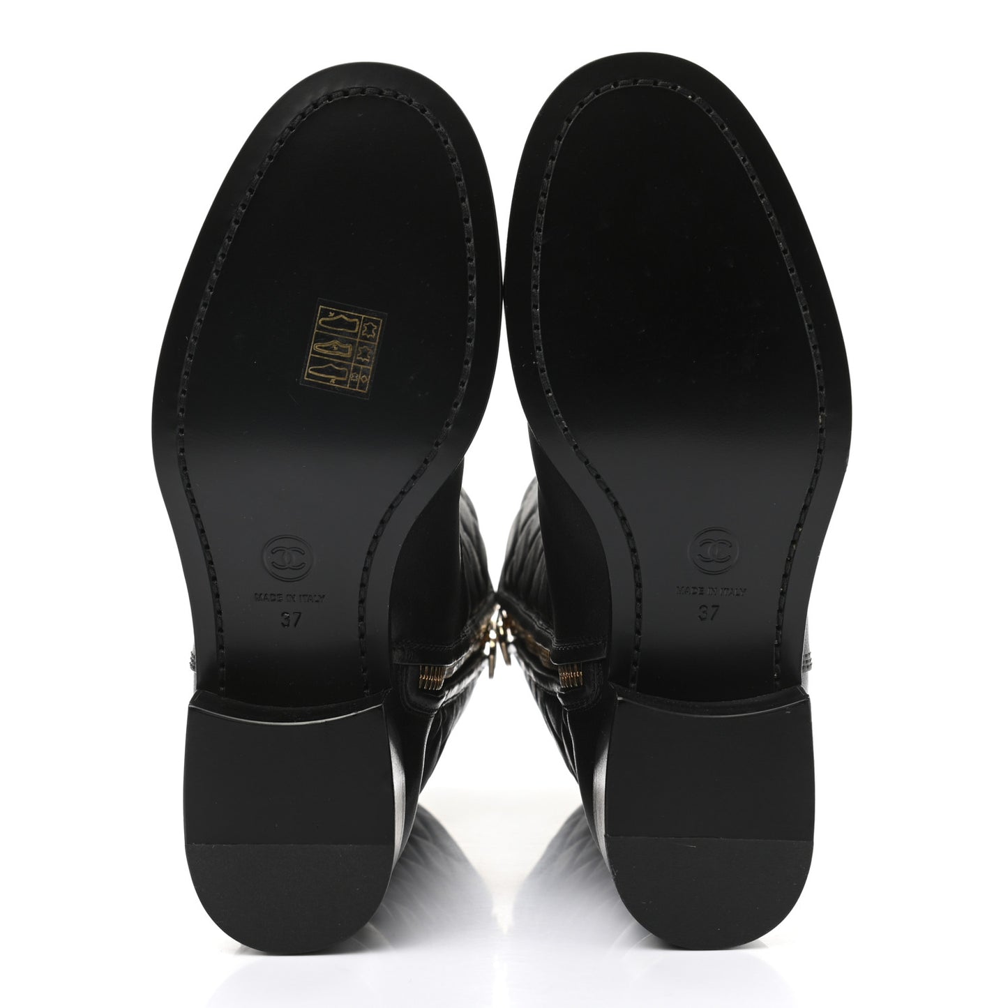 Calfskin CC Boots 37 Black