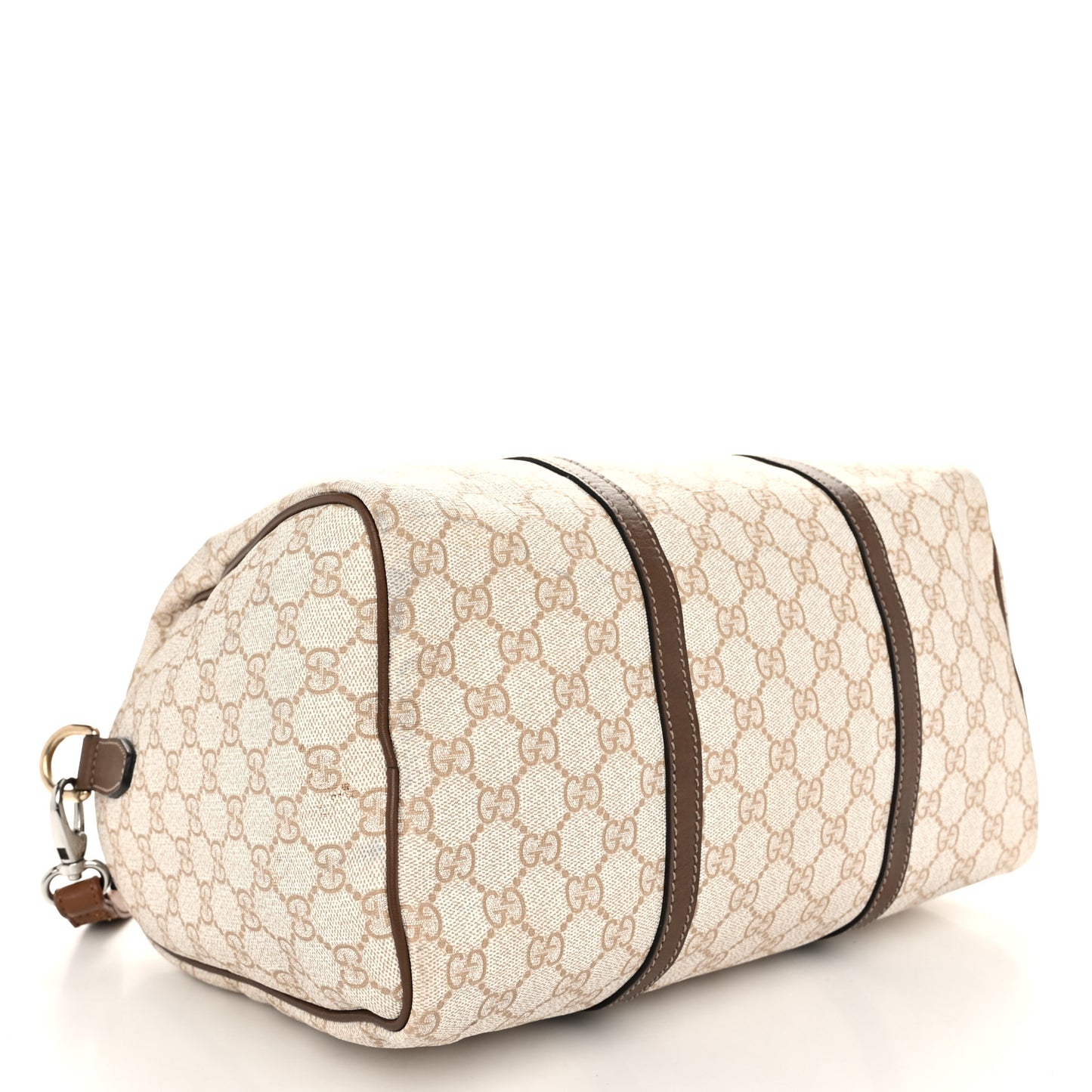 GG Supreme Monogram Calfskin Medium Nice Boston New Mystic White Beige Brown