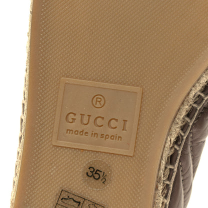 Gucci Nappa Matelasse GG Marmont Espadrilles 35.5 Porcelain Rose 6 of 7