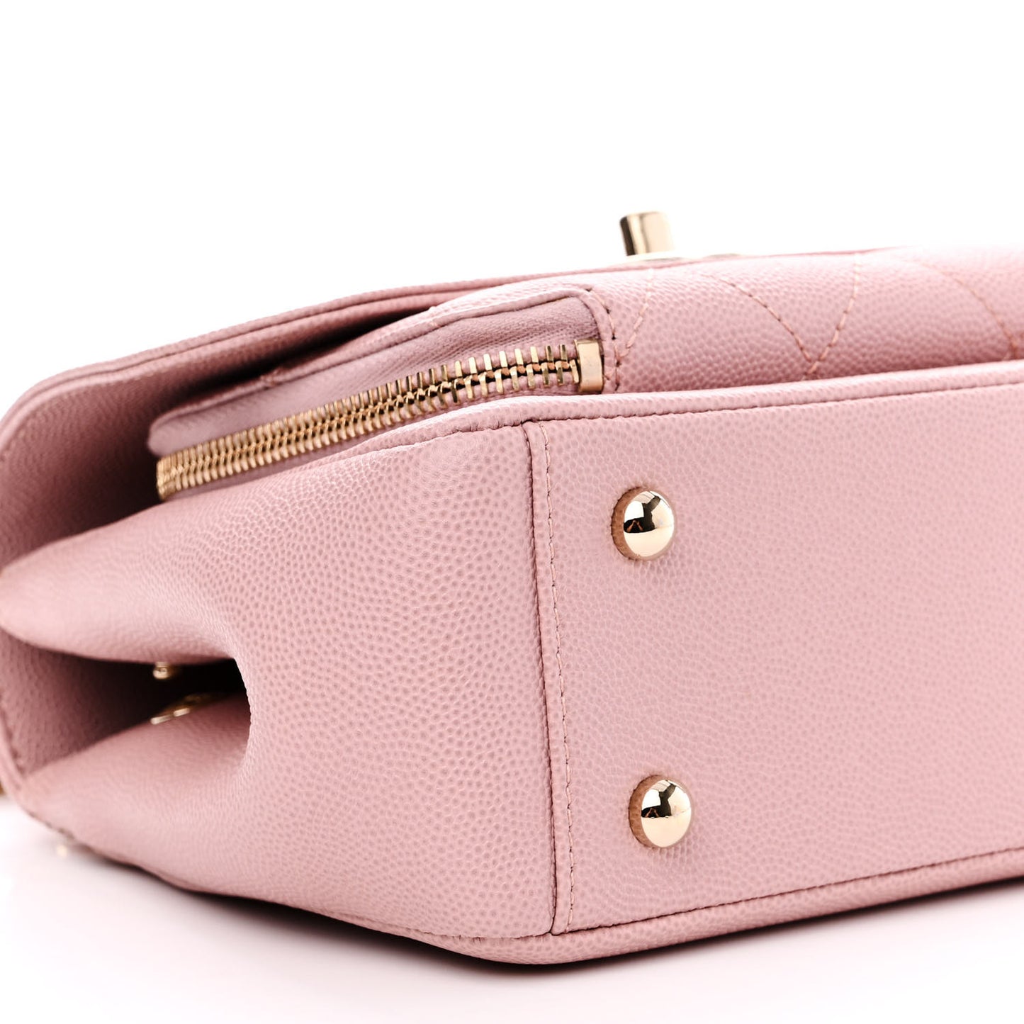 Caviar Quilted Small Business Affinity Flap Light Pink