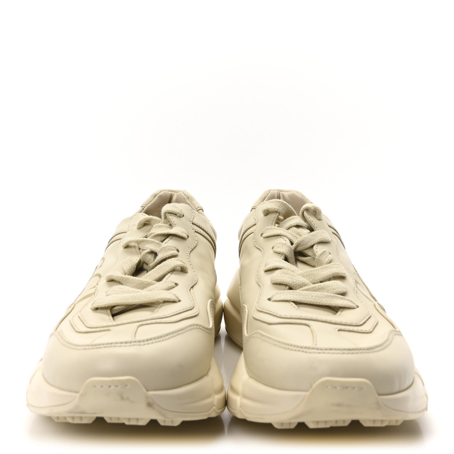 Calfskin Logo Womens Rhyton Sneakers 38 Ivory