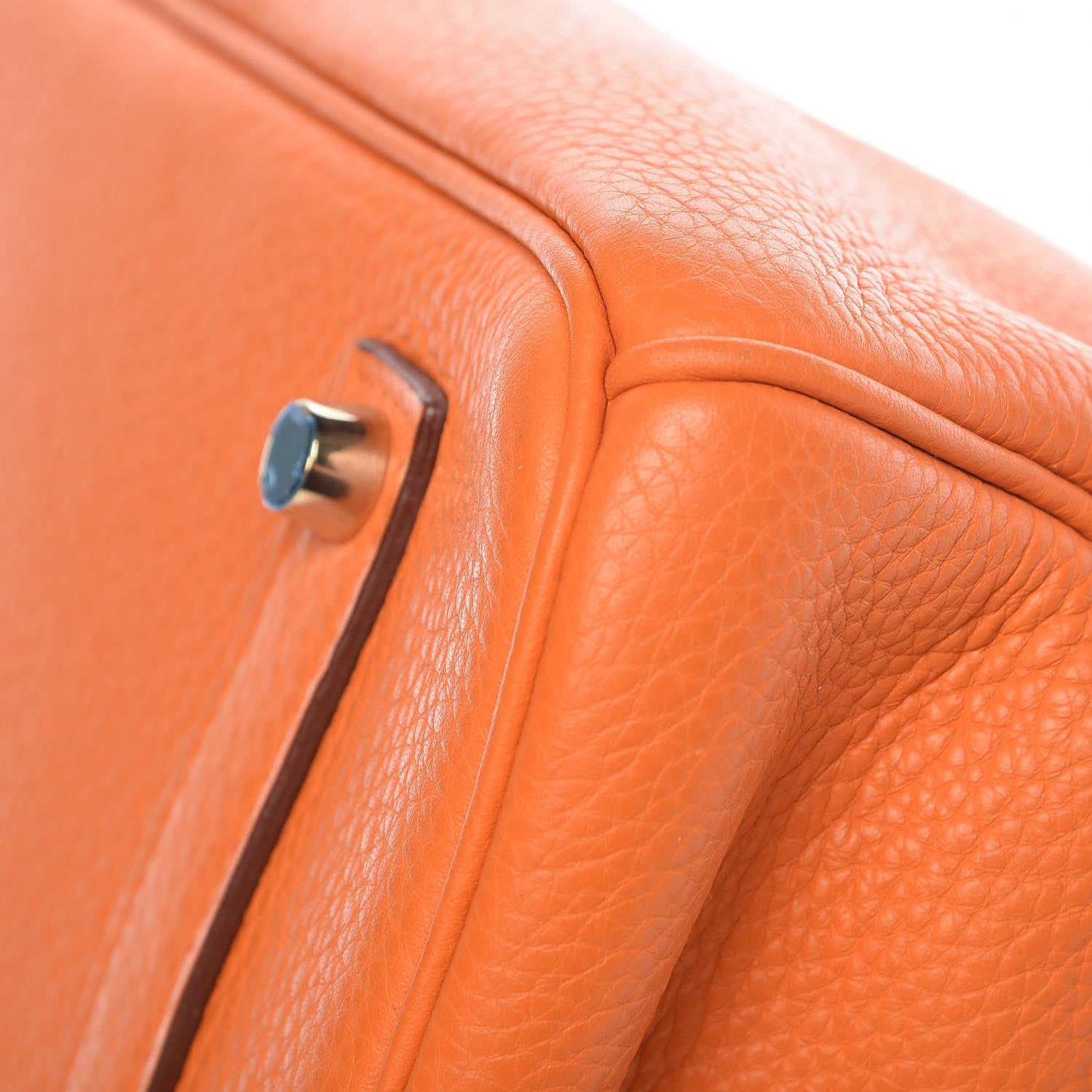 Hermes Taurillon Clemence Birkin 35 Orange 39 of 41