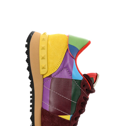 Valentino Garavani Calfskin Rockstud 1973 Womens Rockrunner Sneakers 35 Multicolor 10 of 12