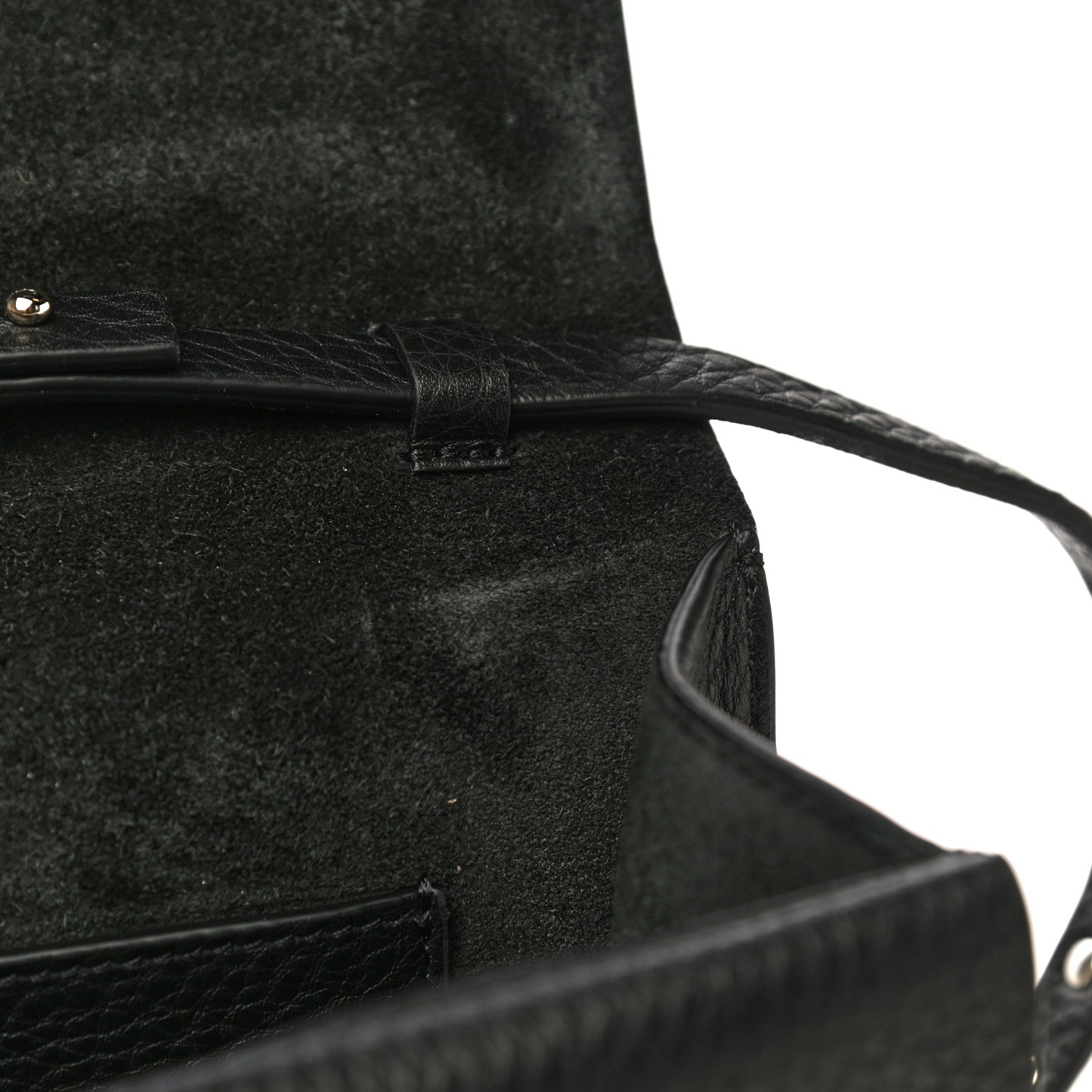 Valentino Garavani Grainy Calfskin Rockstud Double Flap Crossbody Bag Black 13 of 18
