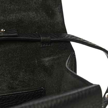Valentino Garavani Grainy Calfskin Rockstud Double Flap Crossbody Bag Black 13 of 18